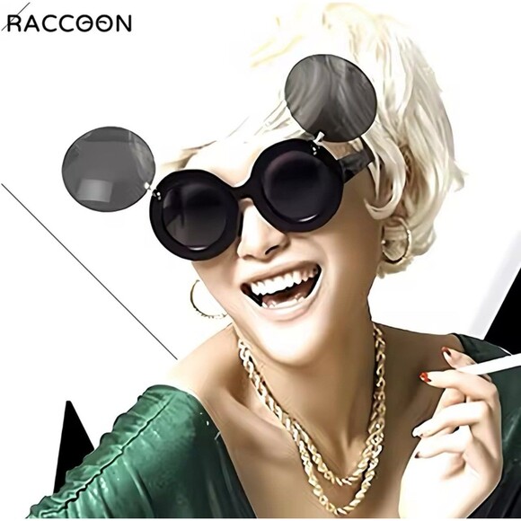Vintage Lady Flip Sunglasses Women Fashion Chic Sun Glasses Men Retro Classic Ro - Picture 8 of 12